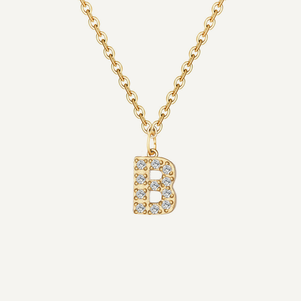 Initialkette Buchstabe B in Gold