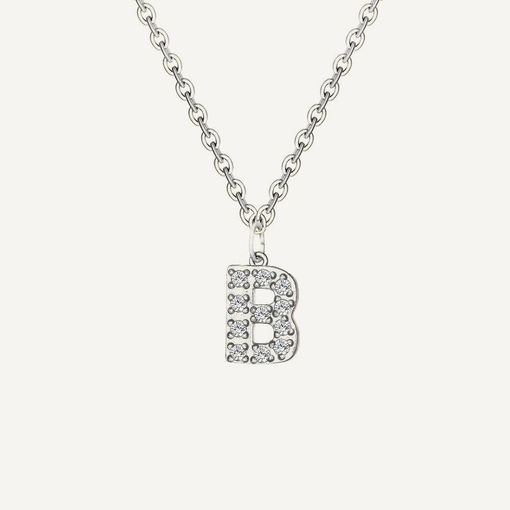 Initialkette Buchstabe B in Silber