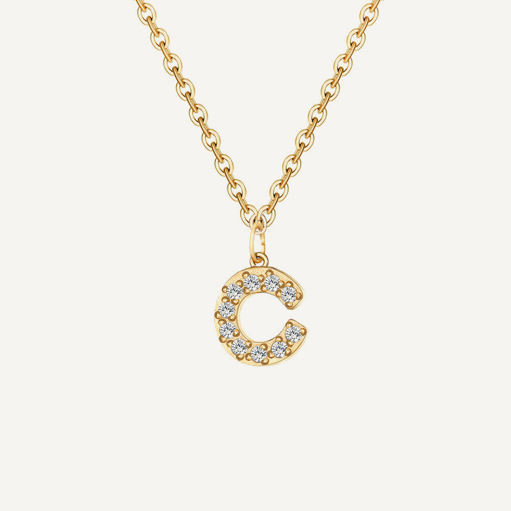 Initialkette Buchstabe C in Gold