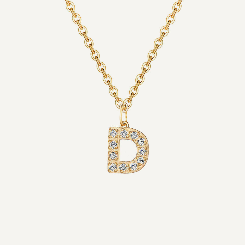 Initialkette Buchstabe D in Gold