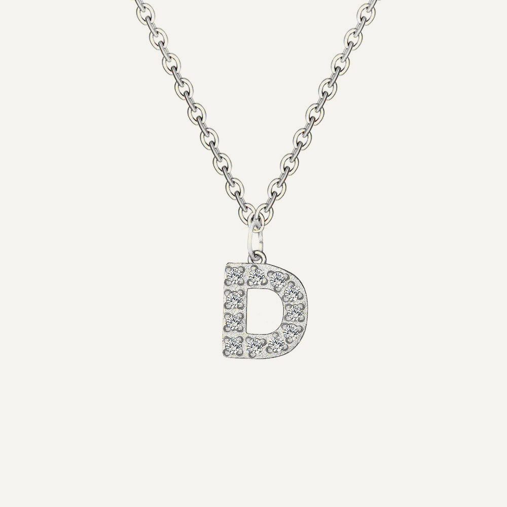 Initialkette Buchstabe D in Silber