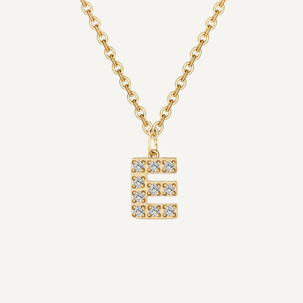 Initialkette Buchstabe E in Gold