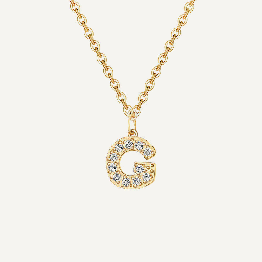 Initialkette Buchstabe G in Gold