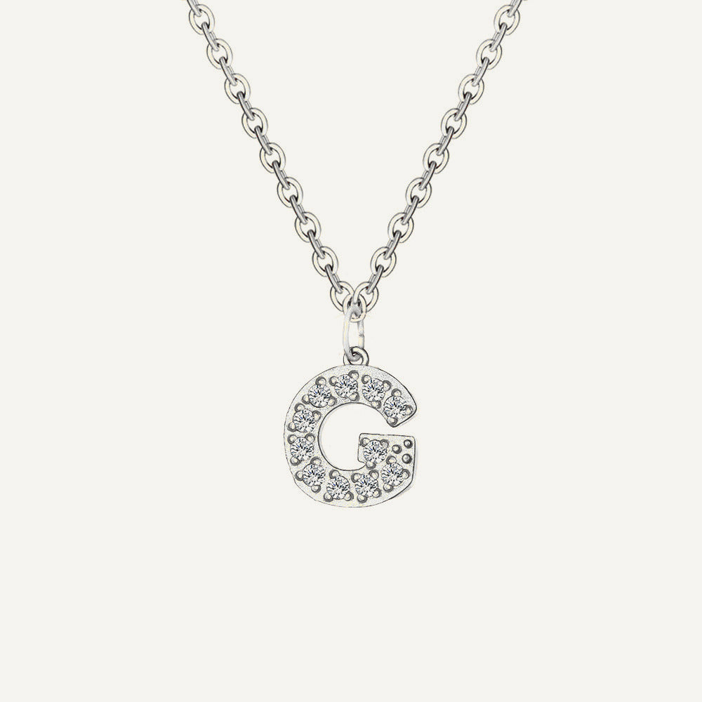 Initialkette Buchstabe G in Silber