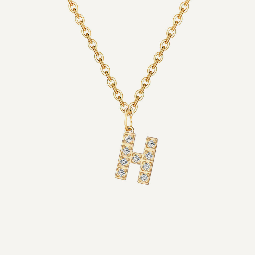 Initialkette Buchstabe H in Gold