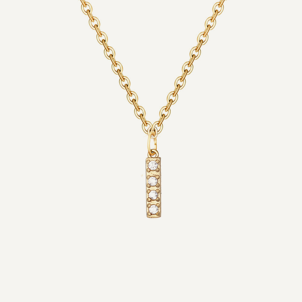 Initialkette Buchstabe I in Gold