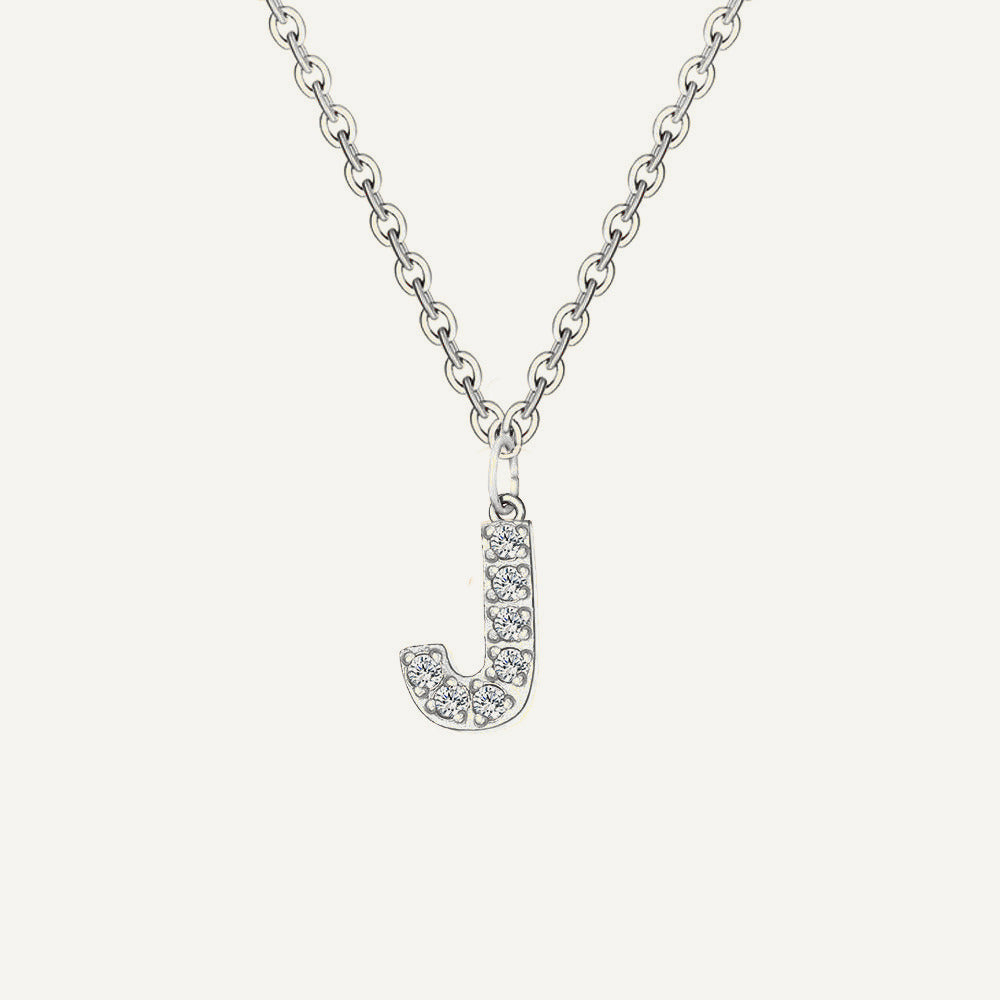 Initialkette Buchstabe J in Silber