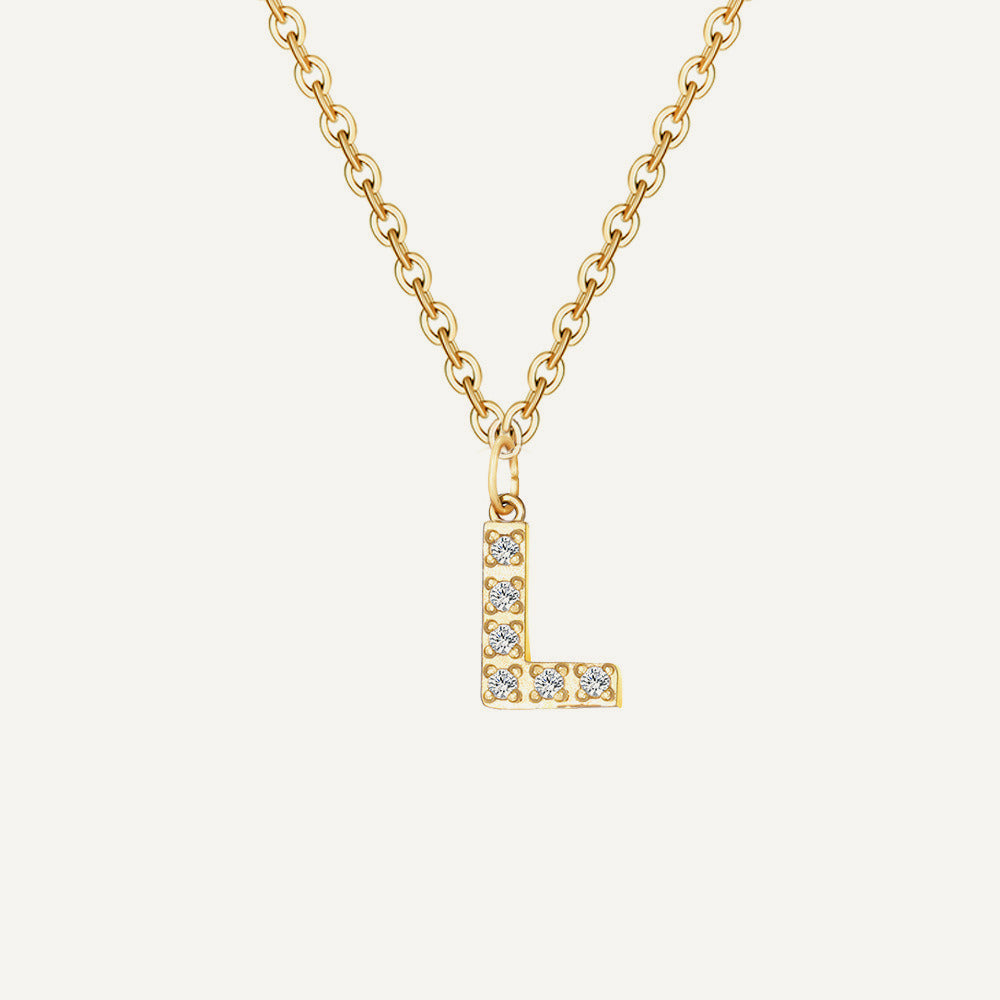 Initialkette Buchstabe L in Gold