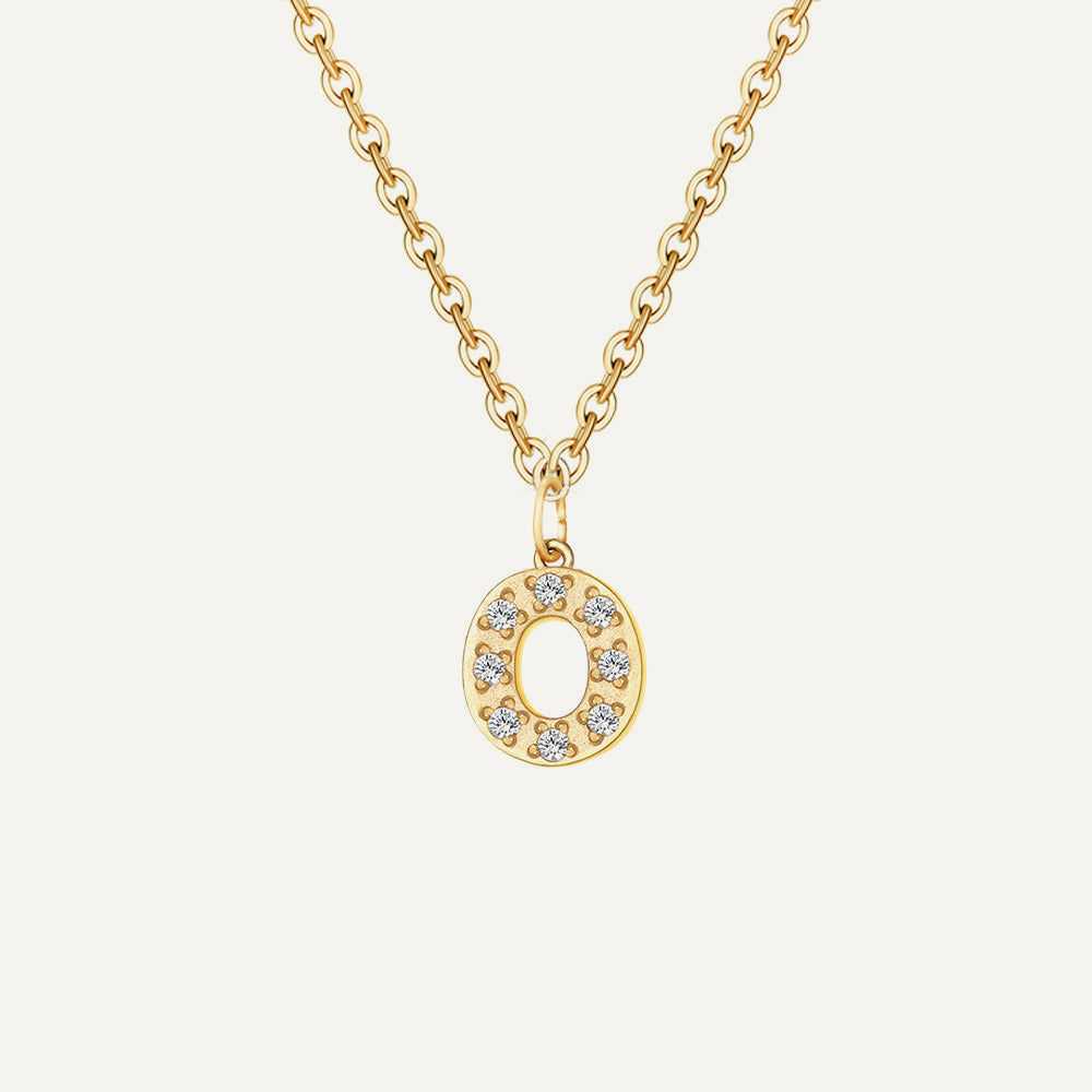 Initialkette Buchstabe O in Gold
