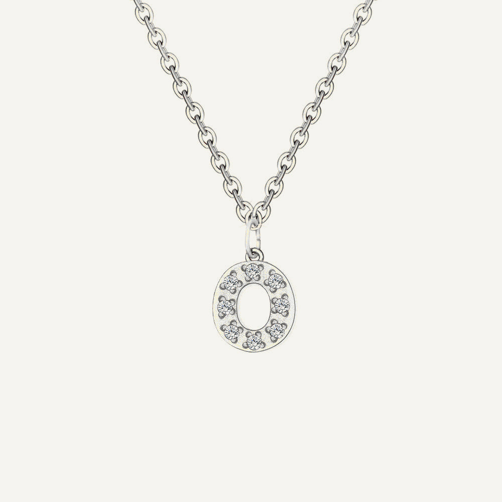 Initialkette Buchstabe O in Silber
