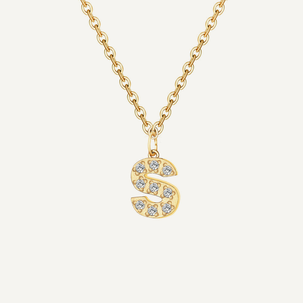 Initialkette Buchstabe S in Gold