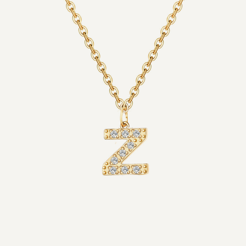 Initialkette Buchstabe Z in Gold