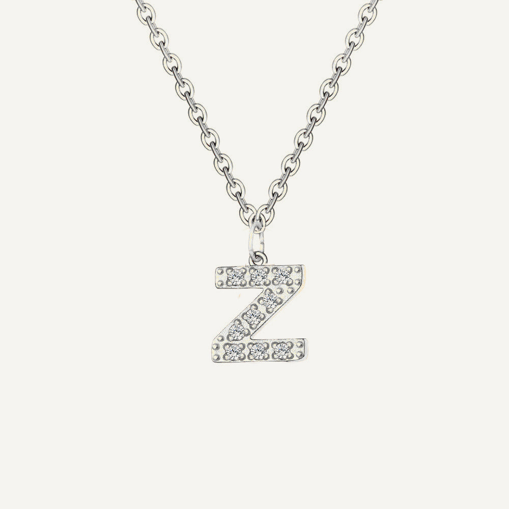 Initialkette Buchstabe Z in Silber